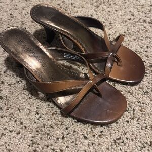 Rampage Bronzed Brown Heels-8 1/2M